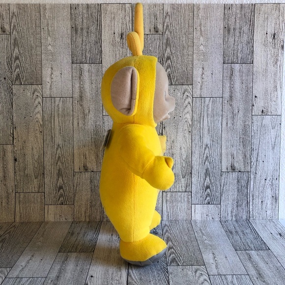 Eden - Vintage 1998 Teletubbies Laa Laa Yellow Plush Doll Flocked Face - Picture 3 of 9